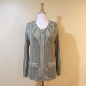 💥 CLEARANCE Zipper Front Knit Cardigan Sweater